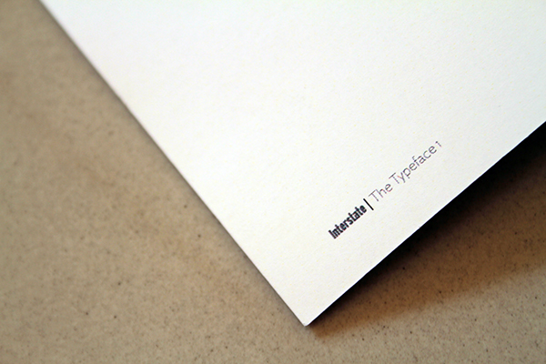 Interstate Typeface Booklet minimalistic tobias frer jones type-booklet White green sans serf clean publication design square format