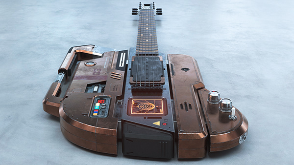 Sci-Fi Guitar concept: The Blastercaster