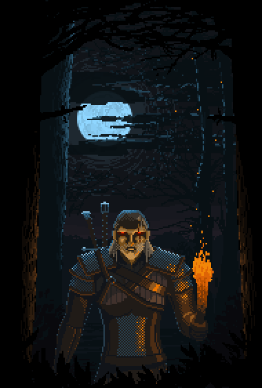 The Witcher 3: Wild Hunt (animated pixel fan-art) on Behance