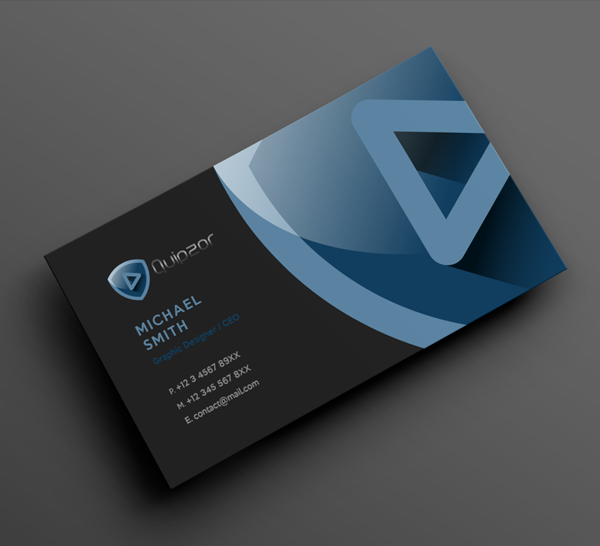 logo Technology dark design blue elegant video security shield free identity Logo Design Stationery arabic