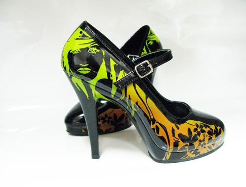 Hand Painted shoes art fine fine art shoes hand pained