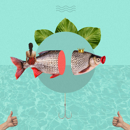 collage ILLUSTRATION  ilustracion animacion animacion digital Friday Mexican neo mexicano Mexicano fish