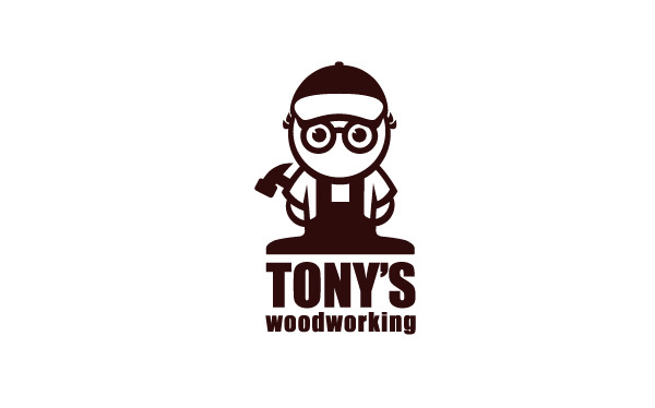 logo visual identity symbol wood crafting woodworking identity Tonys Woodworking