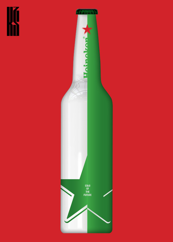 heineken  heineken bottle design package design  minimal design  heineken remix heineken future bottle