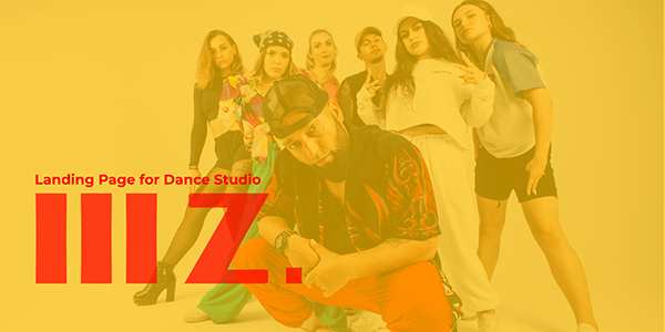 Landing Page for Dance Studio 3Z