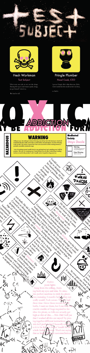 rat Graphic Novel novella book design punk Zef working class chaos yellow pink contrast juxtaposition