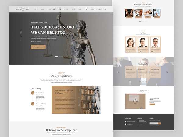 Lawyer Agency Landing page design