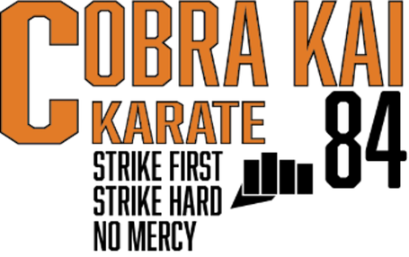 80s adobe illustrator Cobra Kai design karate kid Logotype team shirt text tshirt typography  