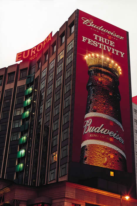 Budweiser banner Building wrap Belfast PVC Mesh Banner Giant Poster
