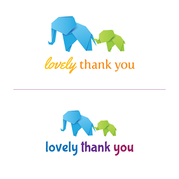 logo elephant origami  kindness publishing   books children kid
