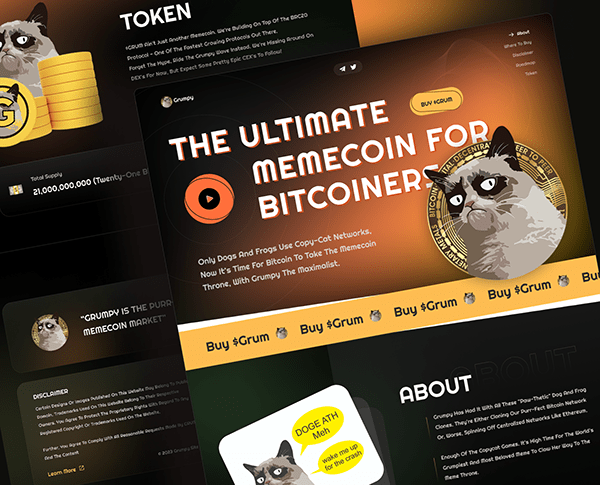 MemeCoin landing page redesign
