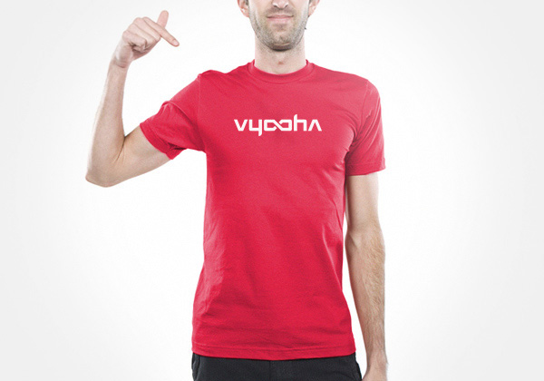 Vyooha ambigram logo 3d glass infinity symbol  Gaming red brand identity
