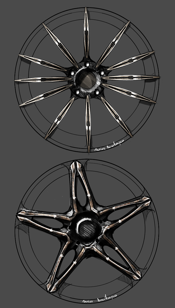 Car wheels sketches. on Behance