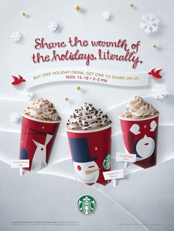 starbucks Christmas advertisemant