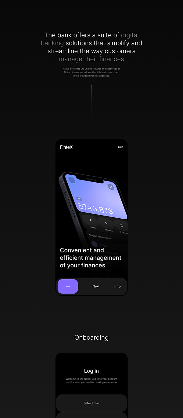 Mobile Banking FinteX. UX | UI Design. App.