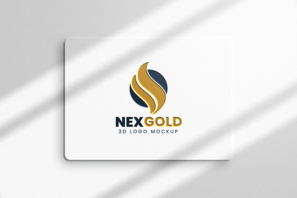 Nexgold 3D Luxury Logo Mockup Free Dowwnload