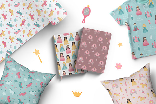 Little Princess - clipart, posters, seamless patterns
