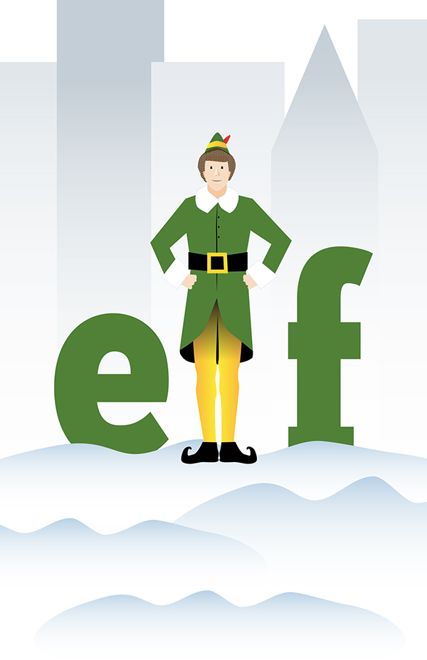 Elf movie poster on Behance