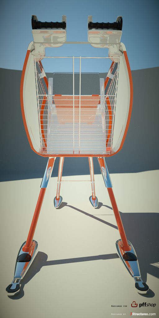 shopping trolley trolley Shopping Animacja 3D wizualizacja 3d wzornictwo przemyslowe
