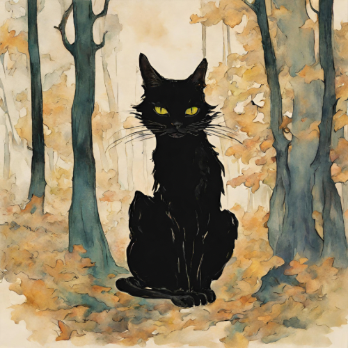 animals cats Cat Black Cat sphynx russian blue  art deco forest spirit forest Expressionism vanitas surrealism
