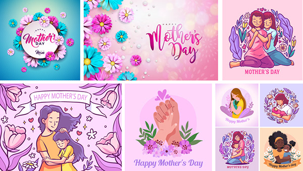 Mother's Day Free Vector Template For Download
