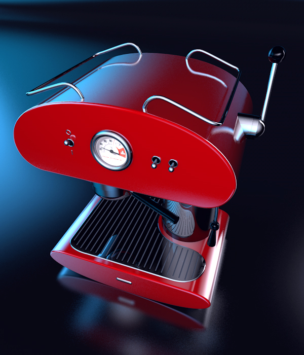 Coffee Retro red coffeemachine machine old Style dark