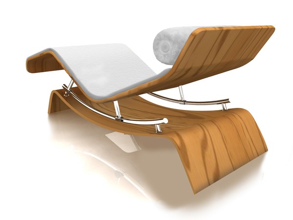adjustable wood chaise longue