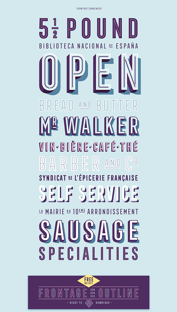 Frontage Condensed Typeface