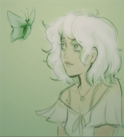 pencil tool Character butterfly oc
