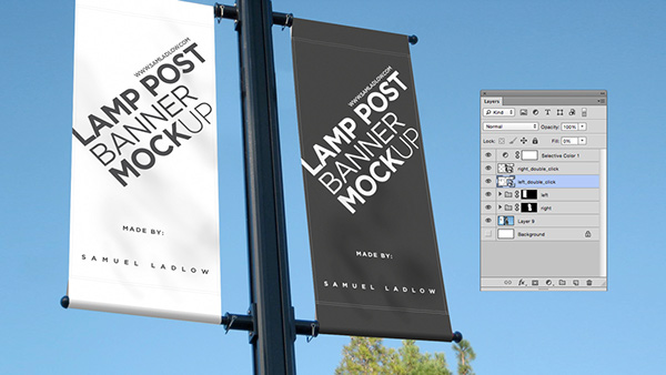 Smart Lamp Post Banner Mockup