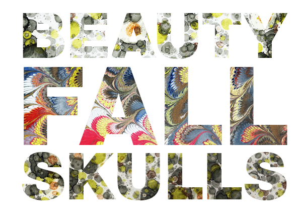 skull skulls pattern fluid Liquid leafs trees Landscape black and white circle round font Silhouette death autumn
