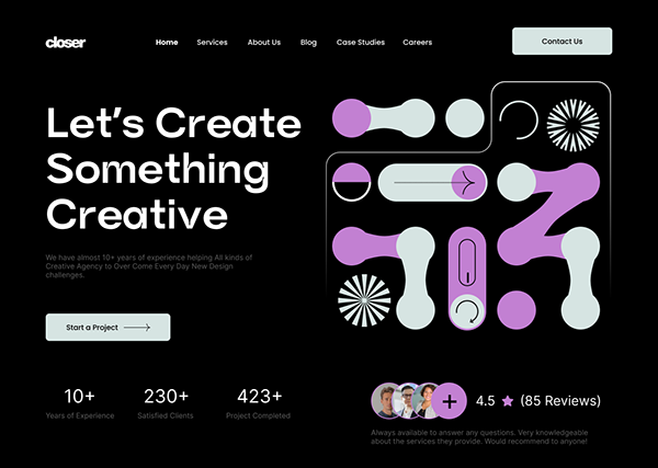 Creative Agency Header Design
