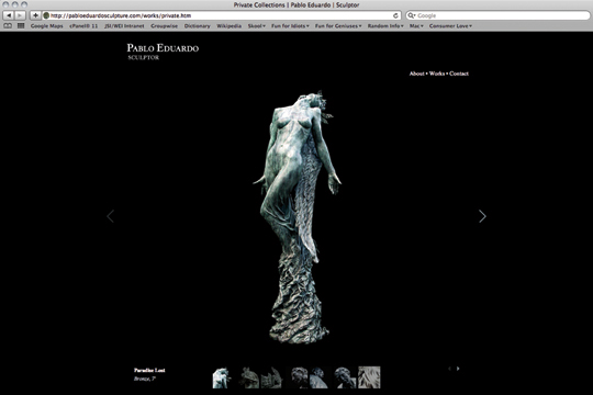 artist portfolio identity book design Resume business card sculptor pablo eduardo