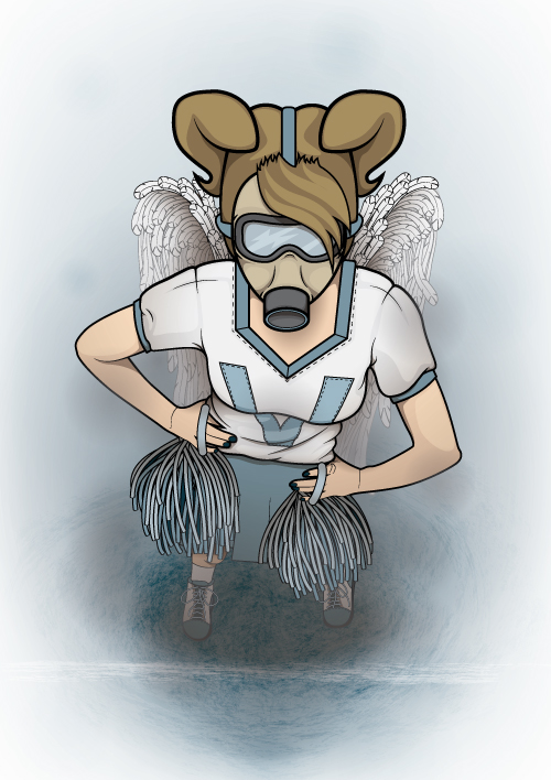 vector angel Gasmask conceptual apocolyptic Story telling textures Halo