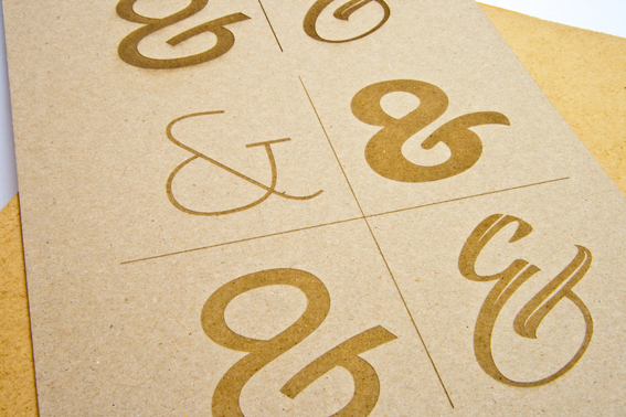 ampersand Typeface type design typeface design font laser laser cut Lasercut wood Board TIMBER cardboard