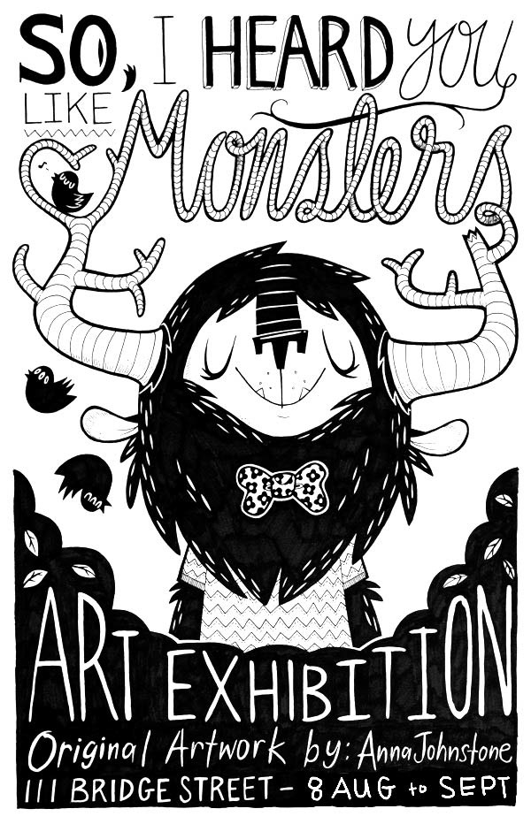 monster art artist artwork Illustrator Exhibition  New Zealand