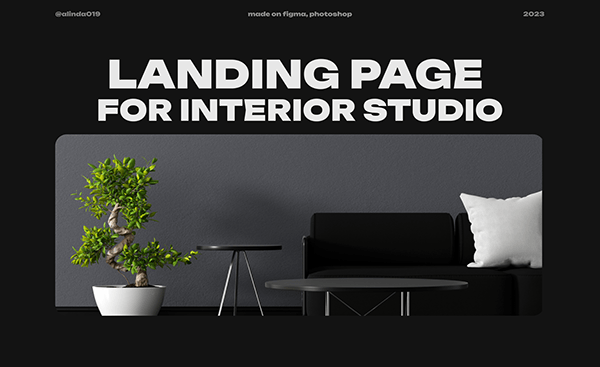 Landing page for interior studio