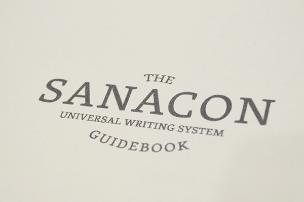design type font non-latin Script writing system universal constructed language specimen prototype invented fictional cambridge Sanalitro