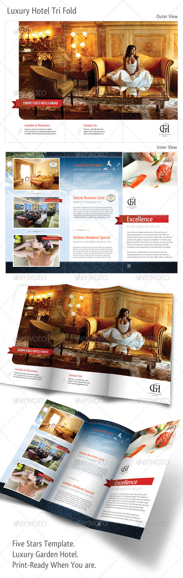 apartment Bank Booking brochure business Deluxe flyer garden hotel insurance luxury restaurant Spa template tourist Travel tri-fold trifold Wellness