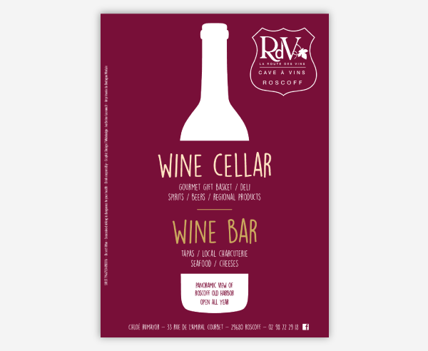 flyers design cave à vins bar à vins