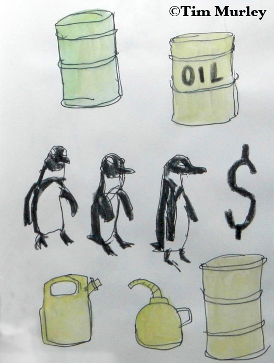Arctic Arctic Circle folk art fracking Gas Gasoline money oil oil price oil rig penguins pipeline Saudi Arabia standing rock