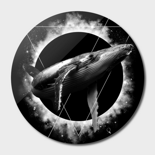 digital art design Whale animal Space  plunge galaxy cool geometric