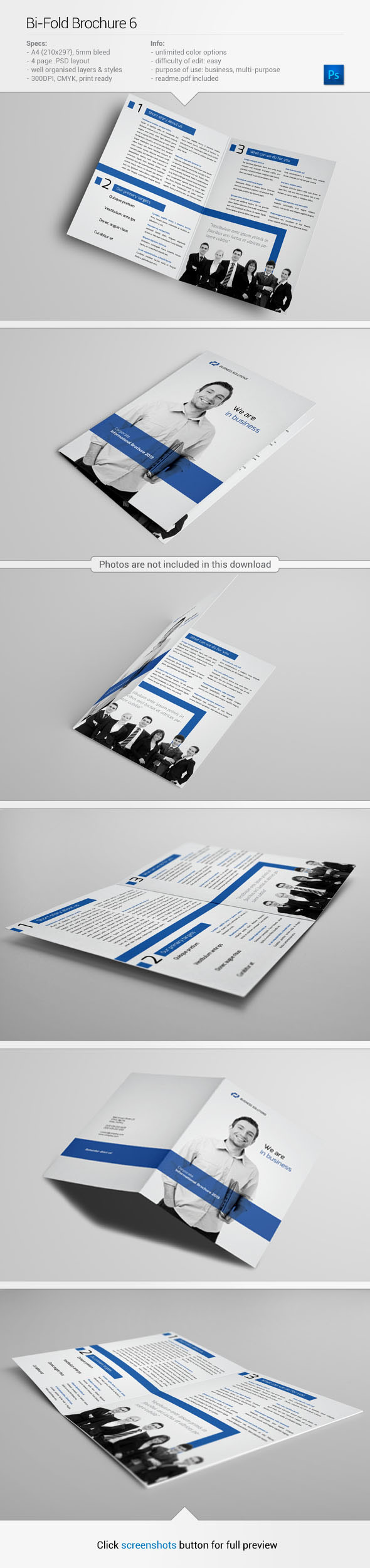 BI fold Bi-fold half brochure template print graphic design pamphlet inspiration