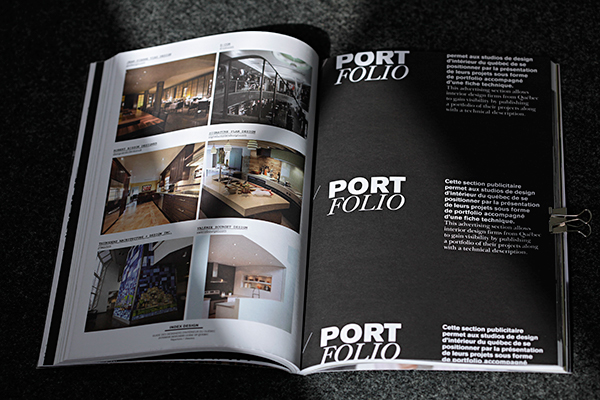 index design design intérieur magazine brochure noir blanc black White listing