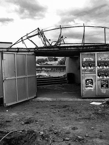 black and white Bislett Stadium photo
