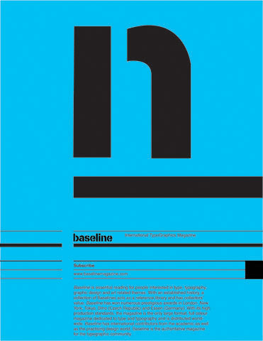 Baseline Magazine print advertisement subscription