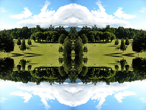 reflection mirror pesrspective pattern Landscape shape
