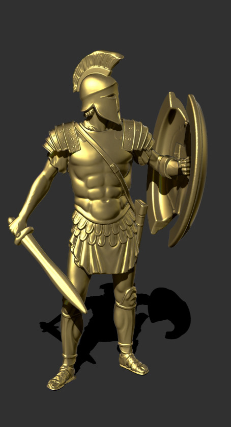 3D arte Character heroe mitologia griega modeling Render sculpture