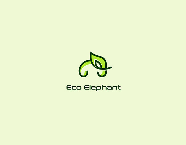 Eco elephant logo design for a eco travel company