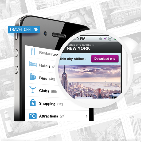 stay.com app Travel offline maps  city guides user interface web development  css HTML 5 iphone android